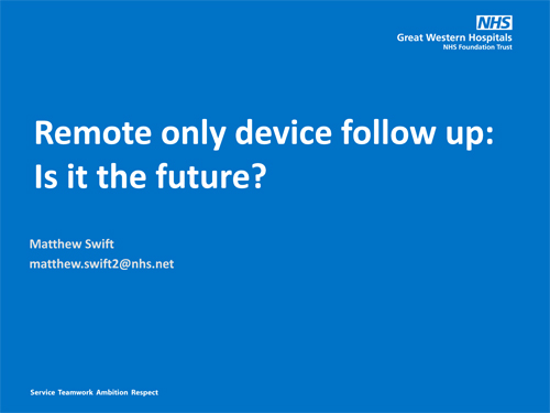 BHRS Healthcare Sciences Session at the British Cardiovascular Society Annual Meeting 2018