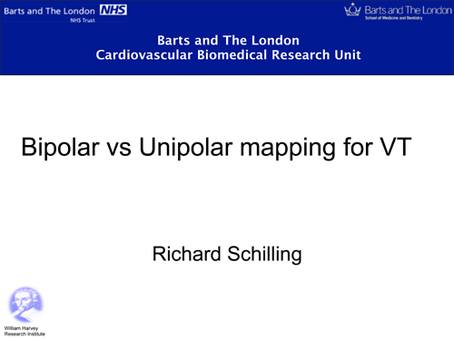 Bipolar vs Unipolar mapping for VT