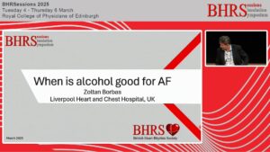 SESSIONS: Day 3 - Auditorium - When is alcohol good for AF? - Zoltan Borbas